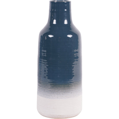 Laura Ashley Blue Laneham Stoneware Vase Large