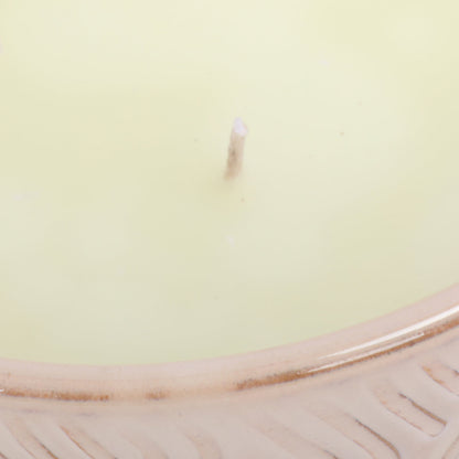 Sienna Filled Wax Ivory Ceramic Candle Bowl
