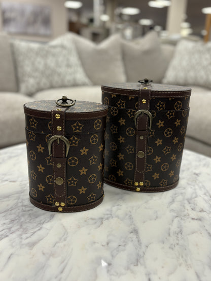 Set of 2 LV Designer Inspired Cylinder Cases