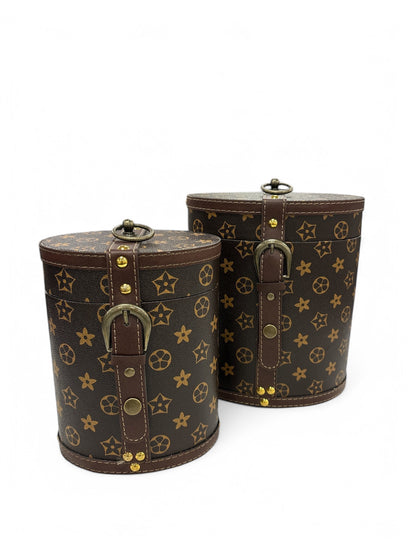 Set of 2 LV Designer Inspired Cylinder Cases