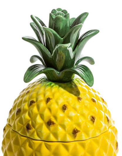 Large Ceramic Pineapple Jar / Storage Bowl